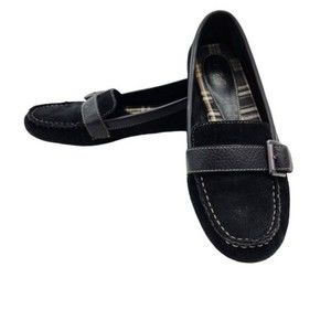 Born BOC Shoes Womens Size 8 M Driving Loafers Slip On C95603 Black Leather